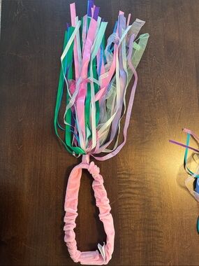 Hanna andersson Pink Velvet ribbon unicorn tail